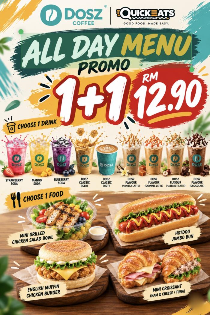 All Day Menu Promo 1+1