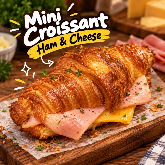 Mini Croissant Ham & Cheese